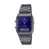 CASIO VINTAGE Mod. EDGY COLLECTION SUNRAY DIAL - GUN METAL NIGHT BLUE AQ-230EGG-2AEF